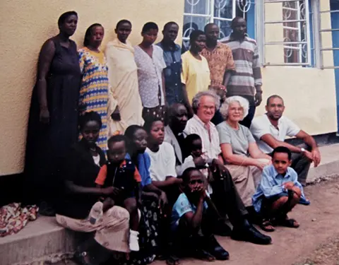 Group of people outside a building